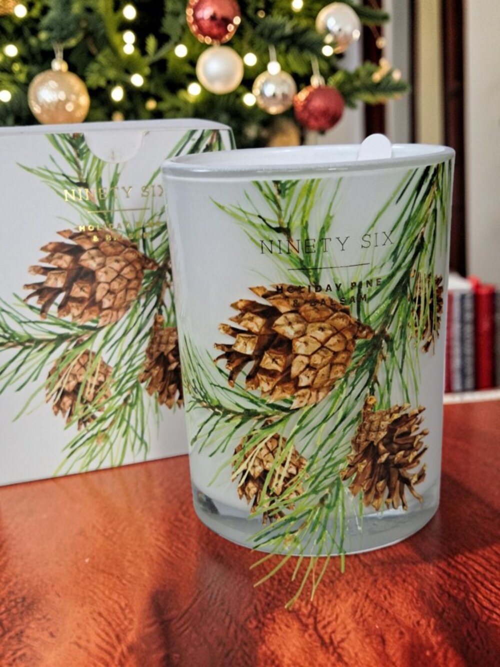 Ninety Six Holiday Pine & Balsam Scented Candle 8.5oz Christmas Tree Candle